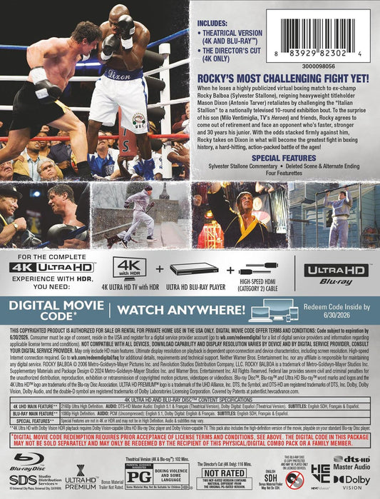 Rocky Balboa - Steelbook (Theatrical & Director's Cut) [4K Ultra HD + Blu-Ray + Digital]