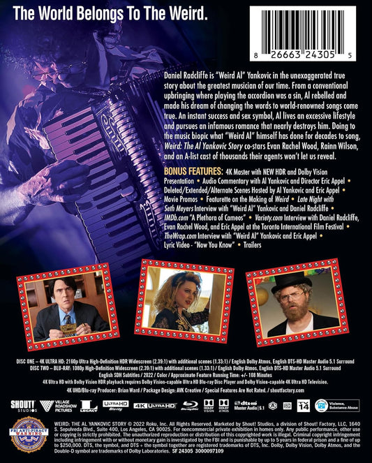 Weird: The Al Yankovic Story - Limited Edition Steelbook [4K Ultra HD + Blu-ray]