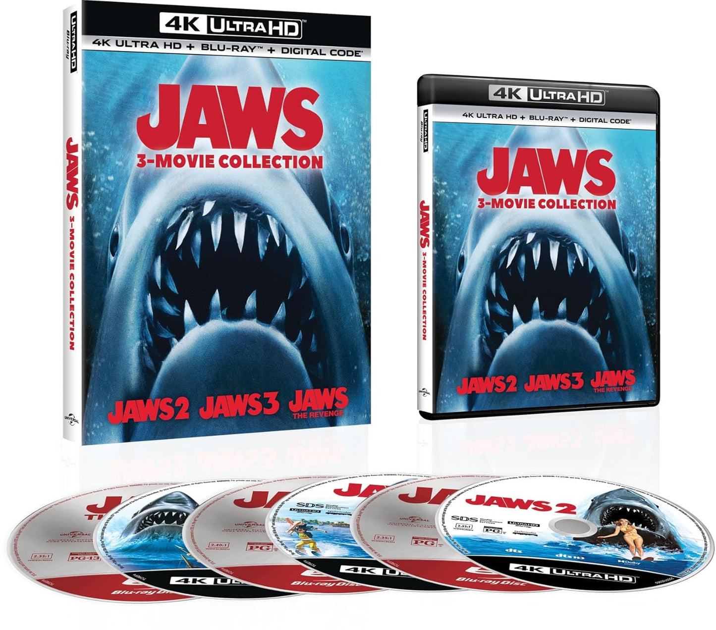 Jaws - 3-Movie Collection [4K Ultra HD + Blu-ray + Digital]