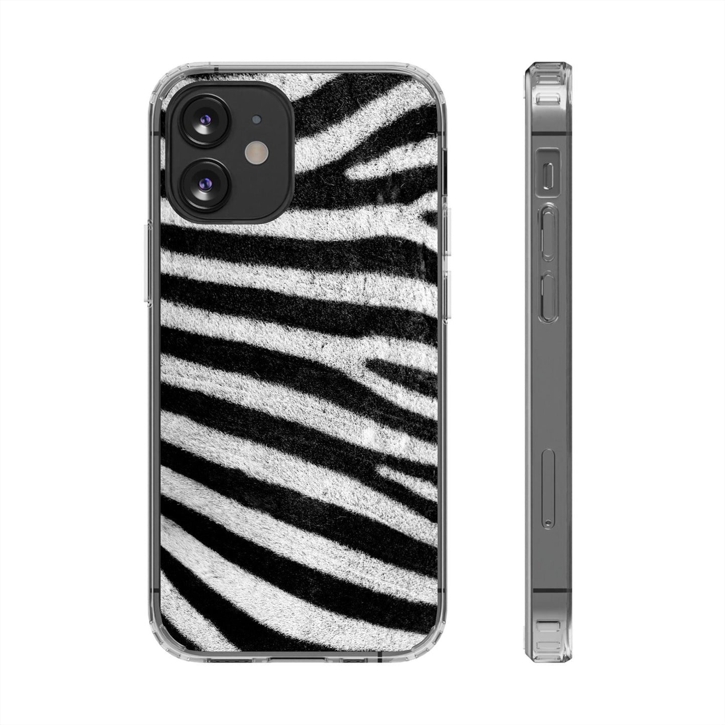Clear Cases Black and White Zebra Stripes