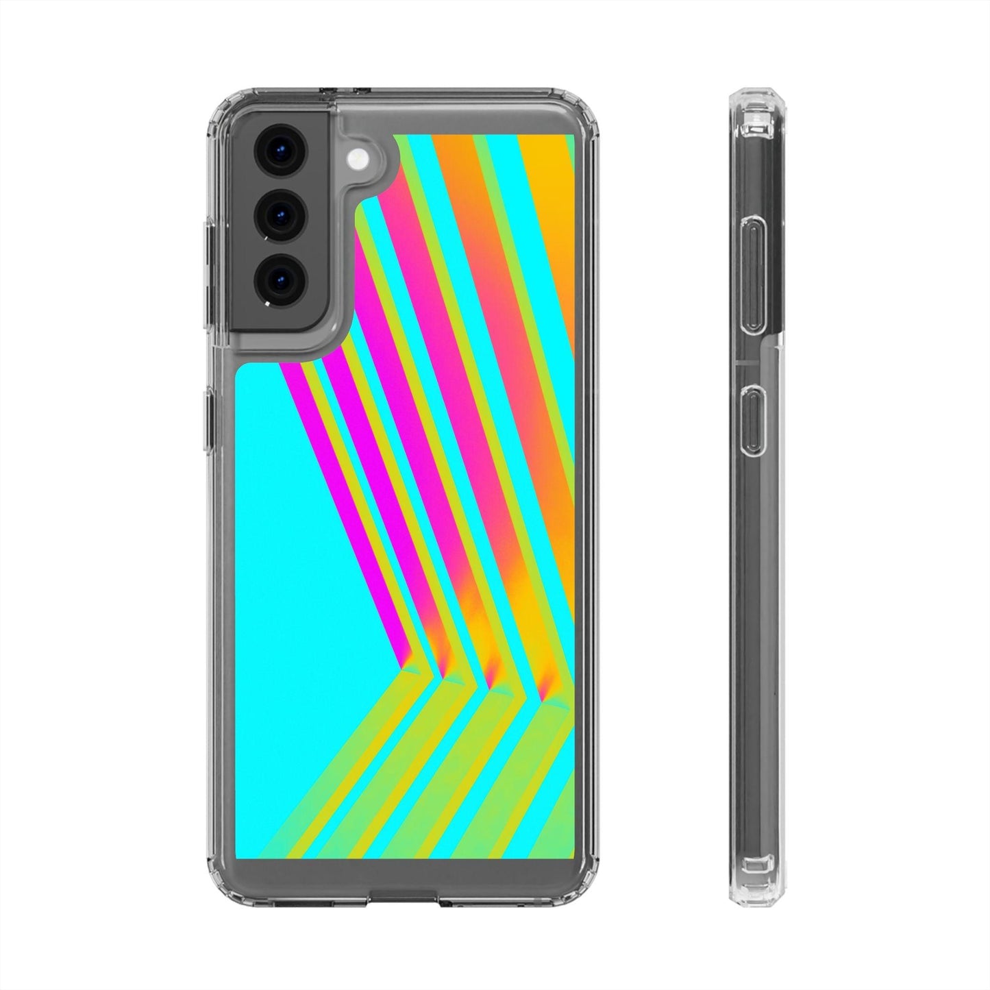 Abstract Pattern With Vibrant Color Clear Cases