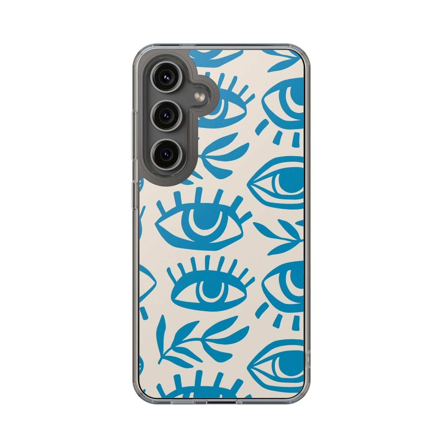 Eyes And Leaves  Pattern Clear Cases