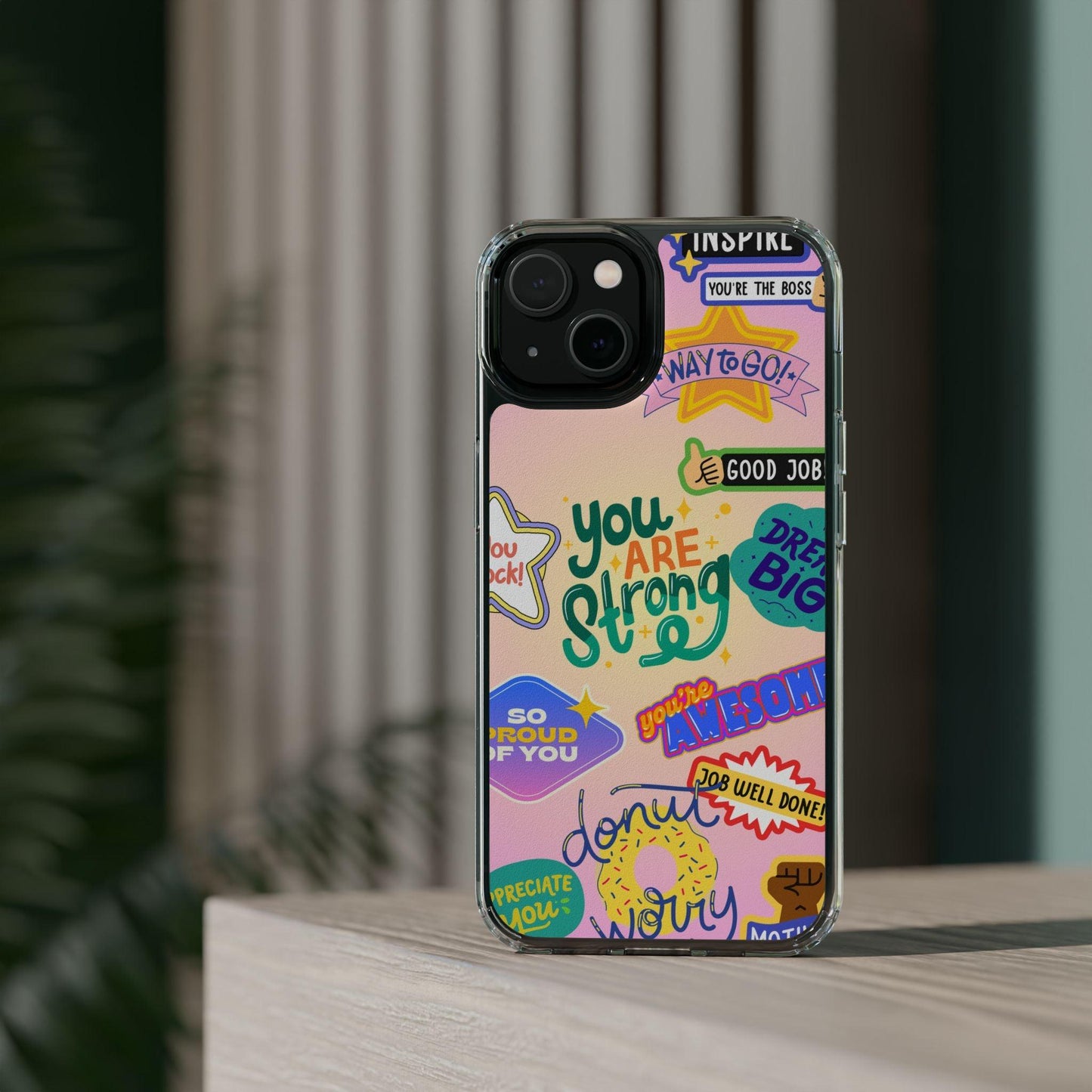 Motivational Stickers Clear Case