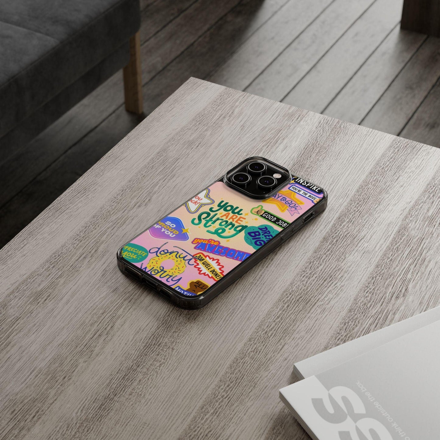 Motivational Stickers Clear Case