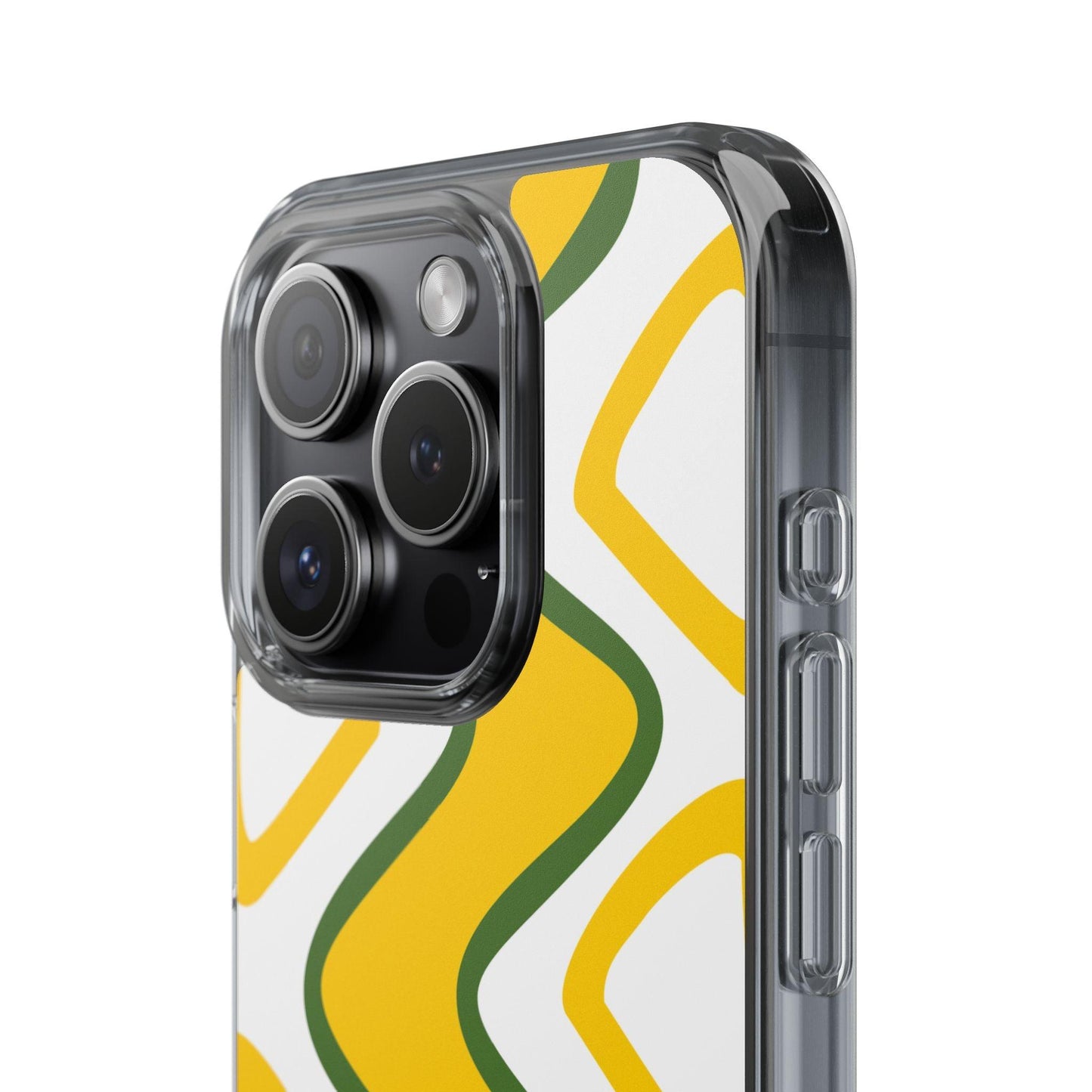 Bright Yellow Abstract With Shape Clear Cases