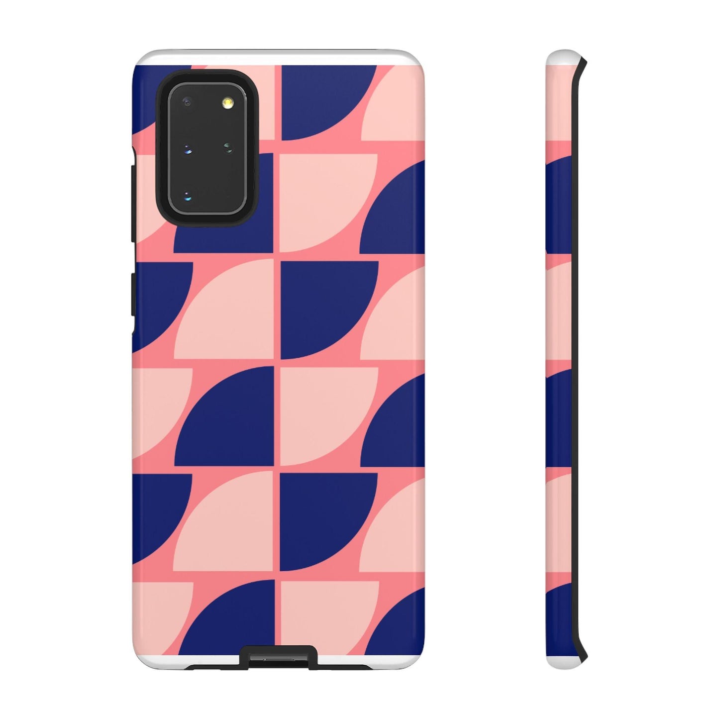 Samsung Tough Phone Case – Pink and Blue Pattern, Durable Protection, Sleek Design
