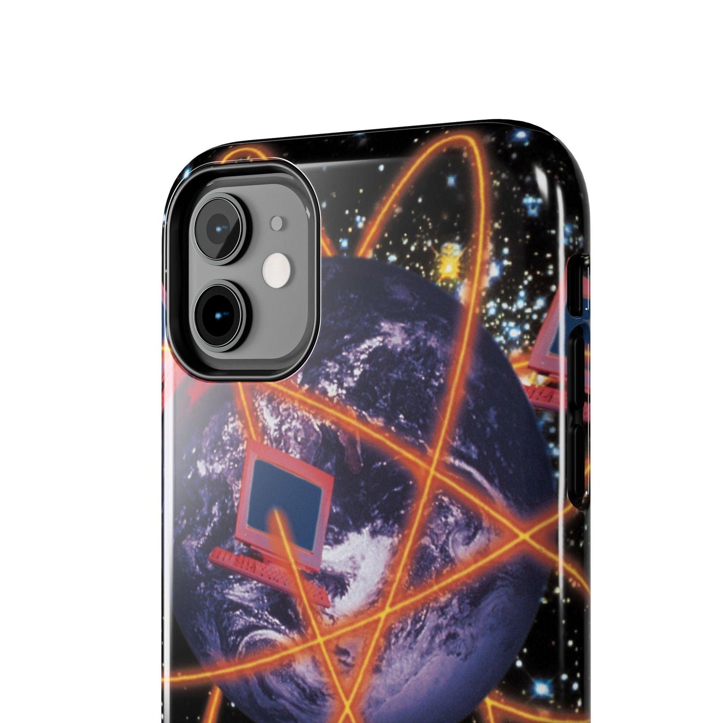 Computer Galaxy Printed With Orbiting Tough Phone Cases