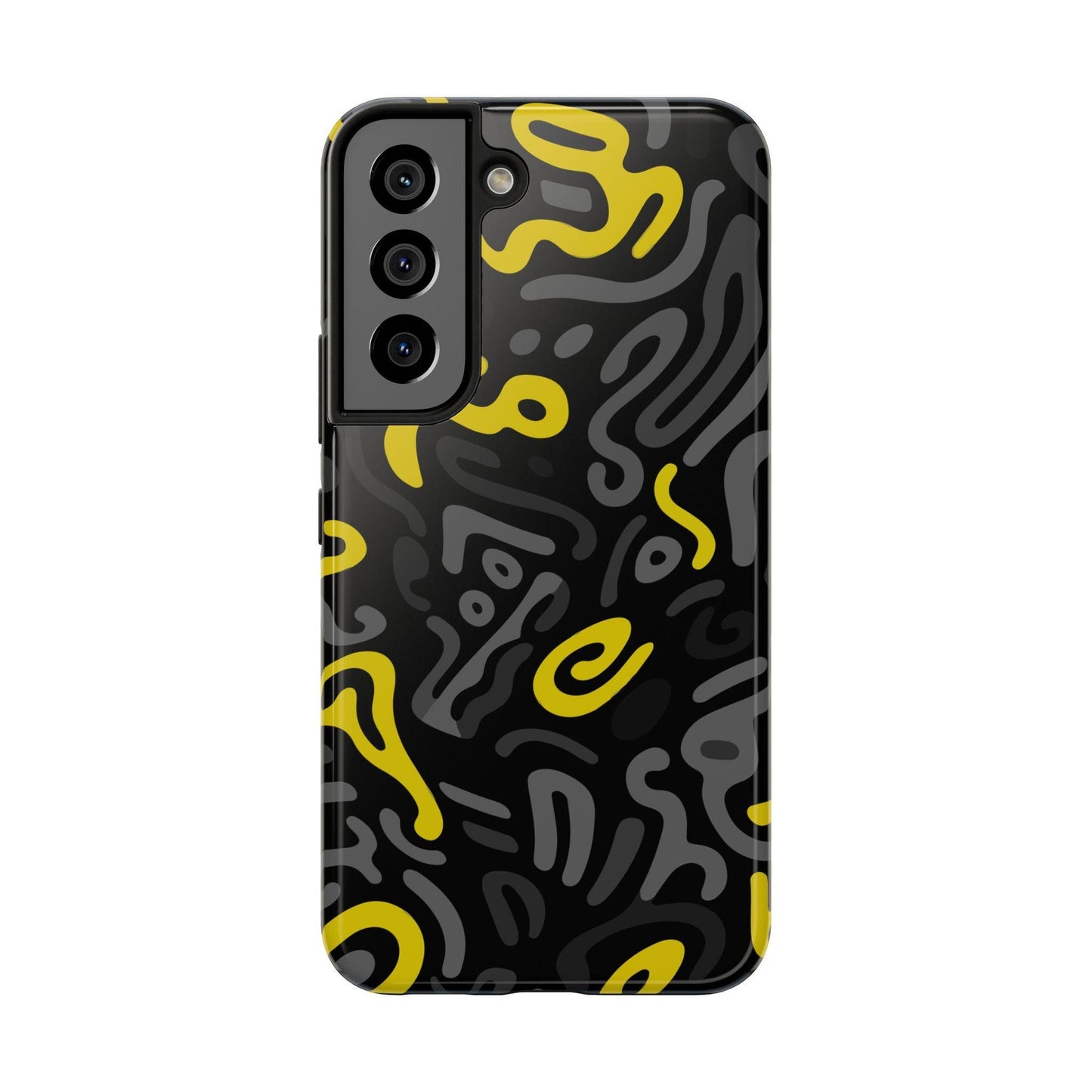 Samsung Case - Bold Black and Yellow with Abstract Design