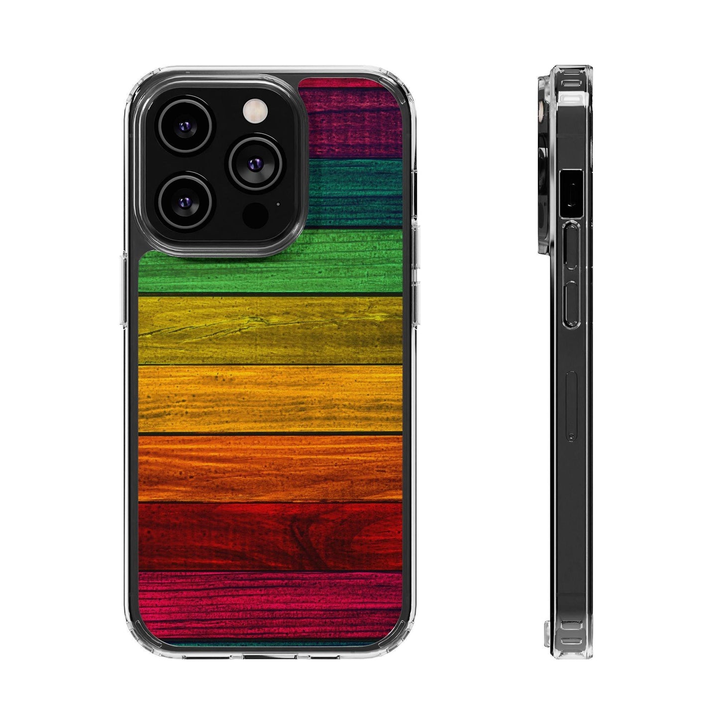 Rainbow On Woods Clear Cases