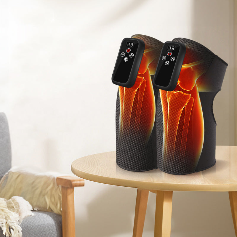 Electric heating knee massage instrument, vibration moxibustion, shoulder and elbow joint pain, hot compress knee massager for old cold legs