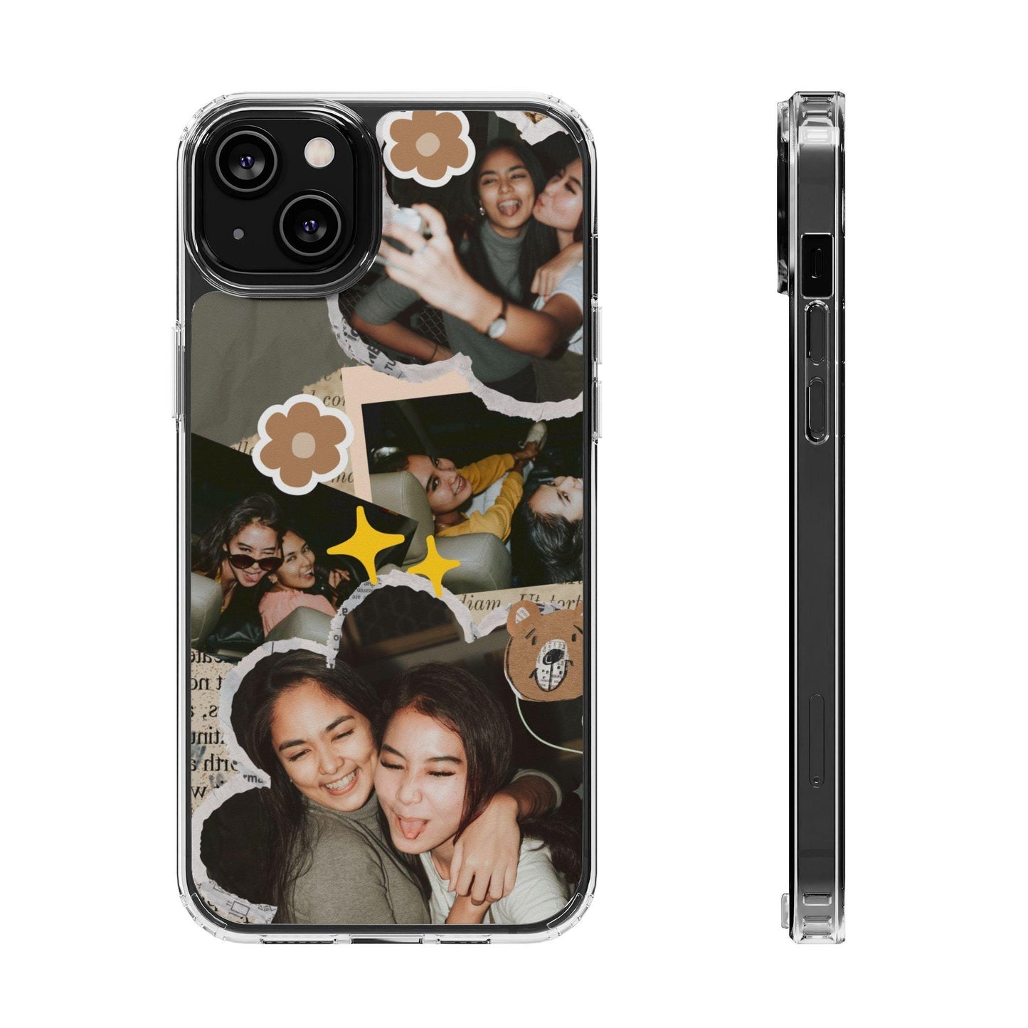 Memories In Retro Templet  Custom Printed Clear Cases