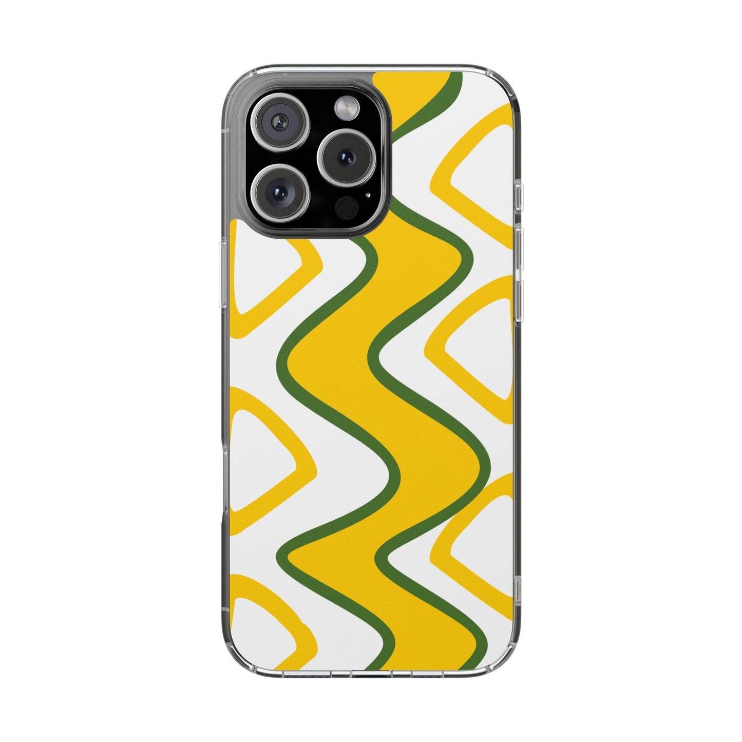 Bright Yellow Abstract With Shape Clear Cases