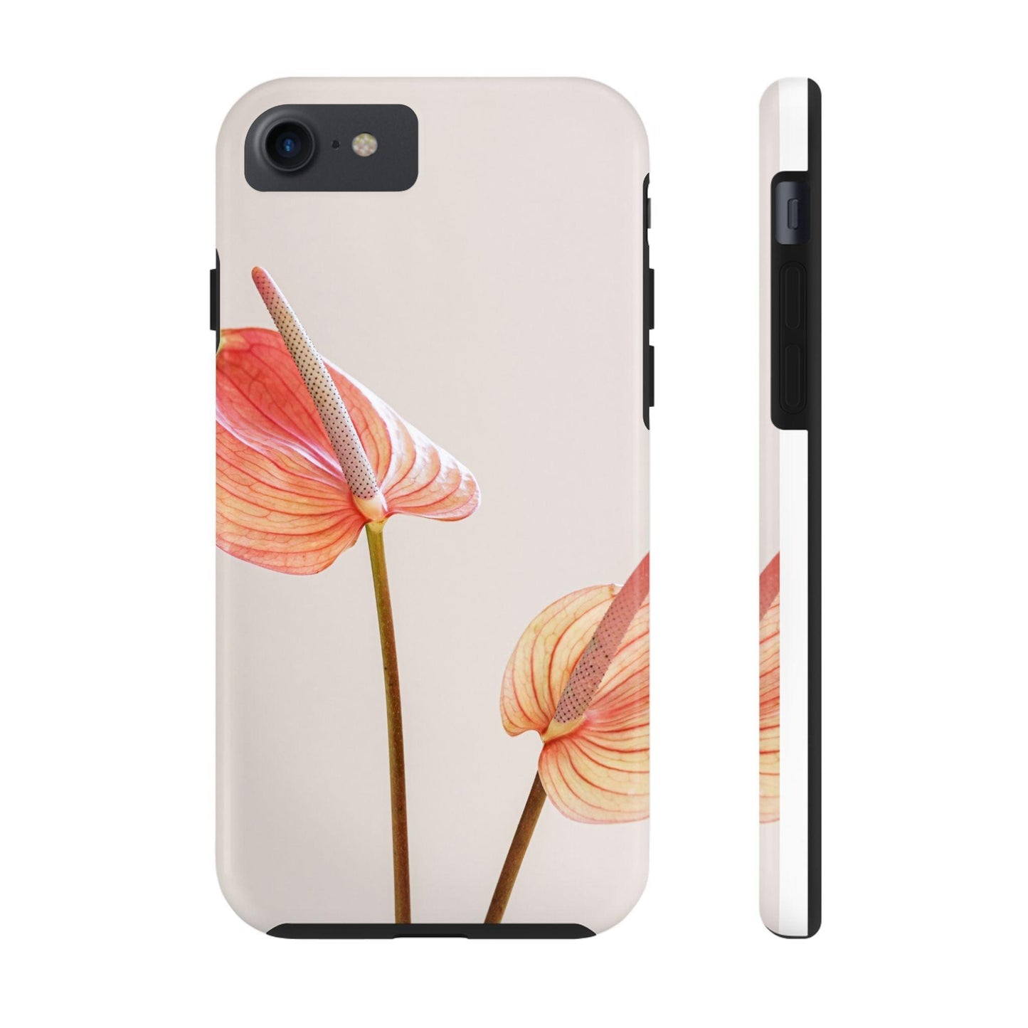 Orange Flower with Leaves Tough Phone Cases