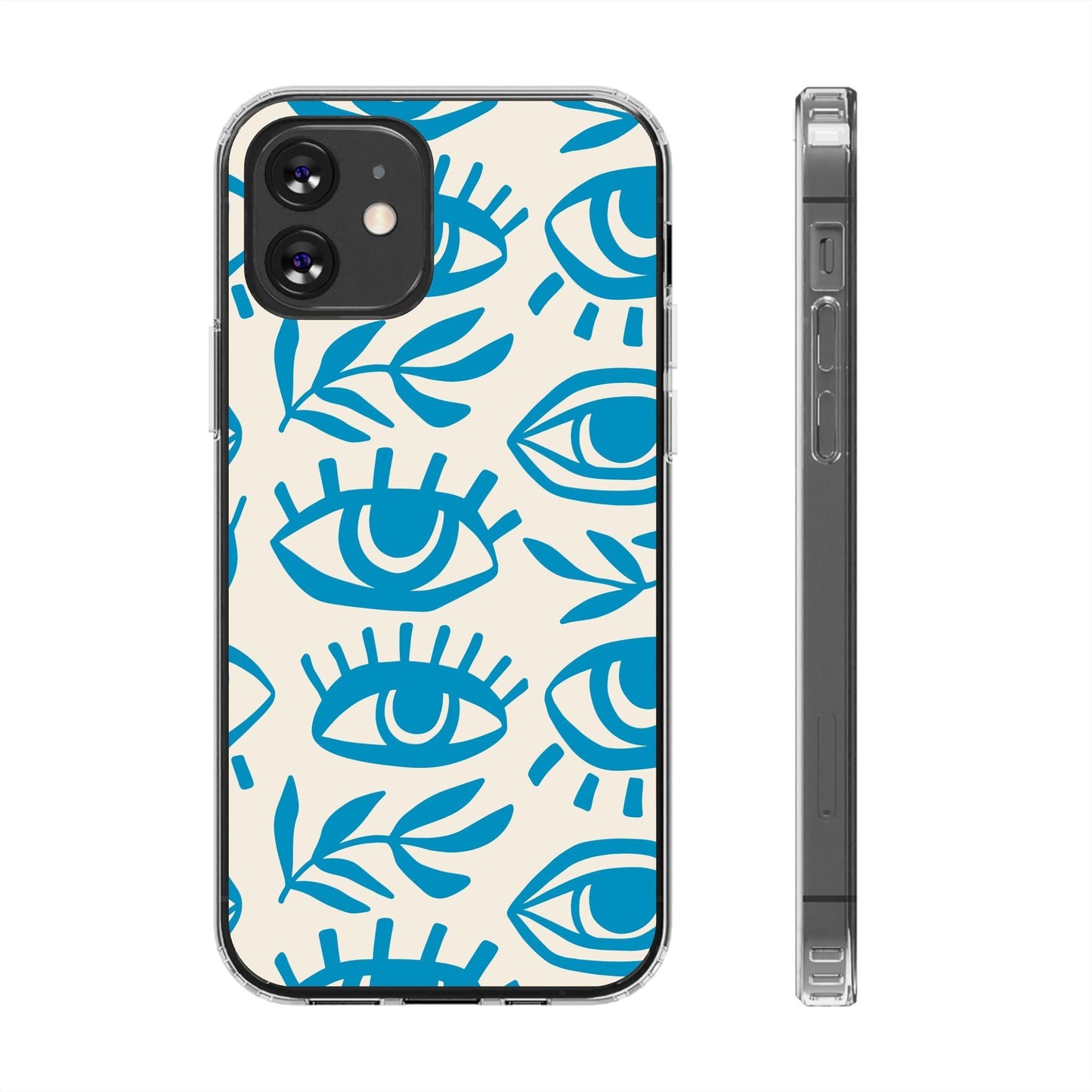Eyes And Leaves  Pattern Clear Cases