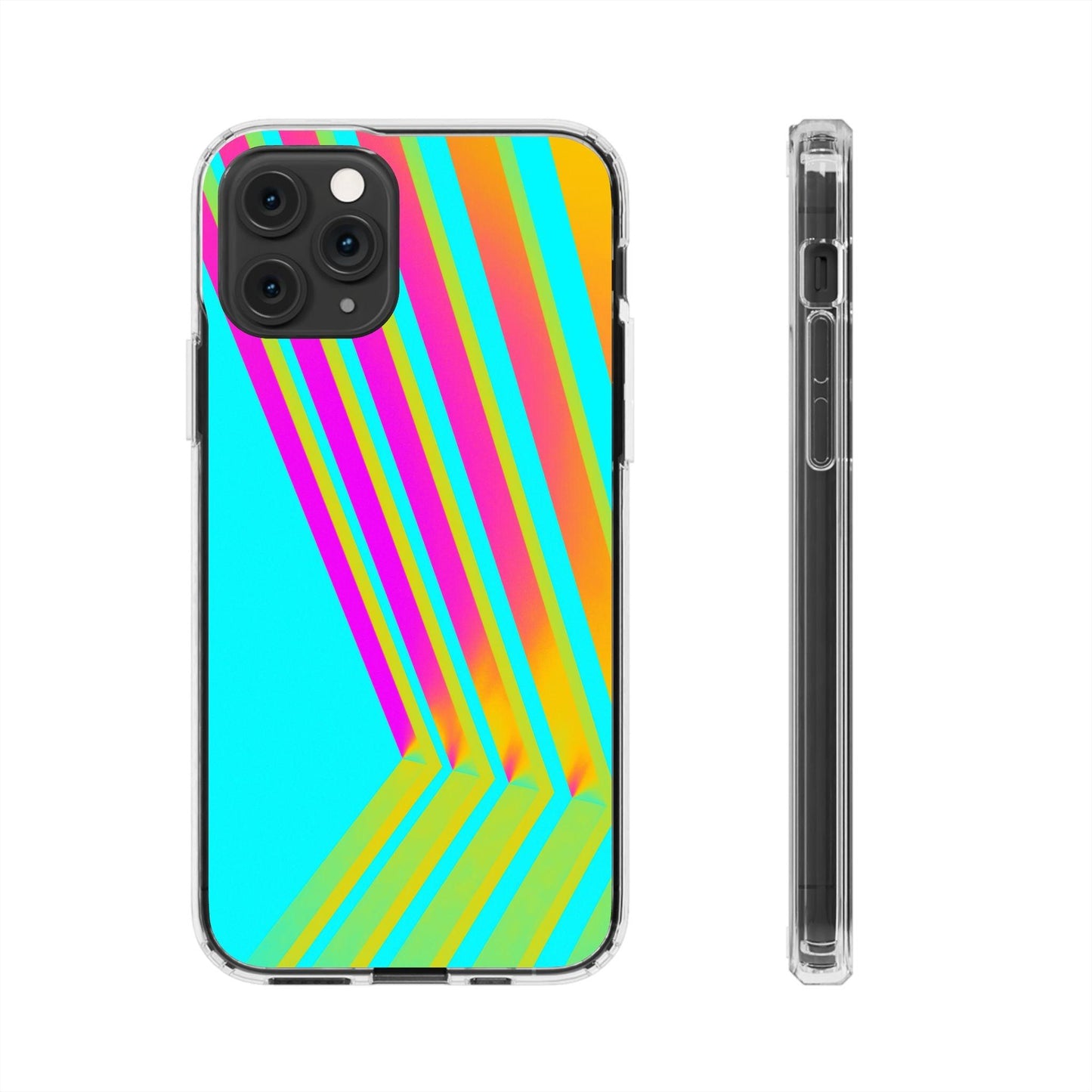 Abstract Pattern With Vibrant Color Clear Cases