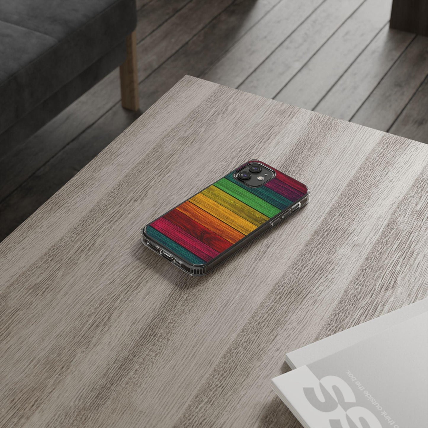 Rainbow On Woods Clear Cases