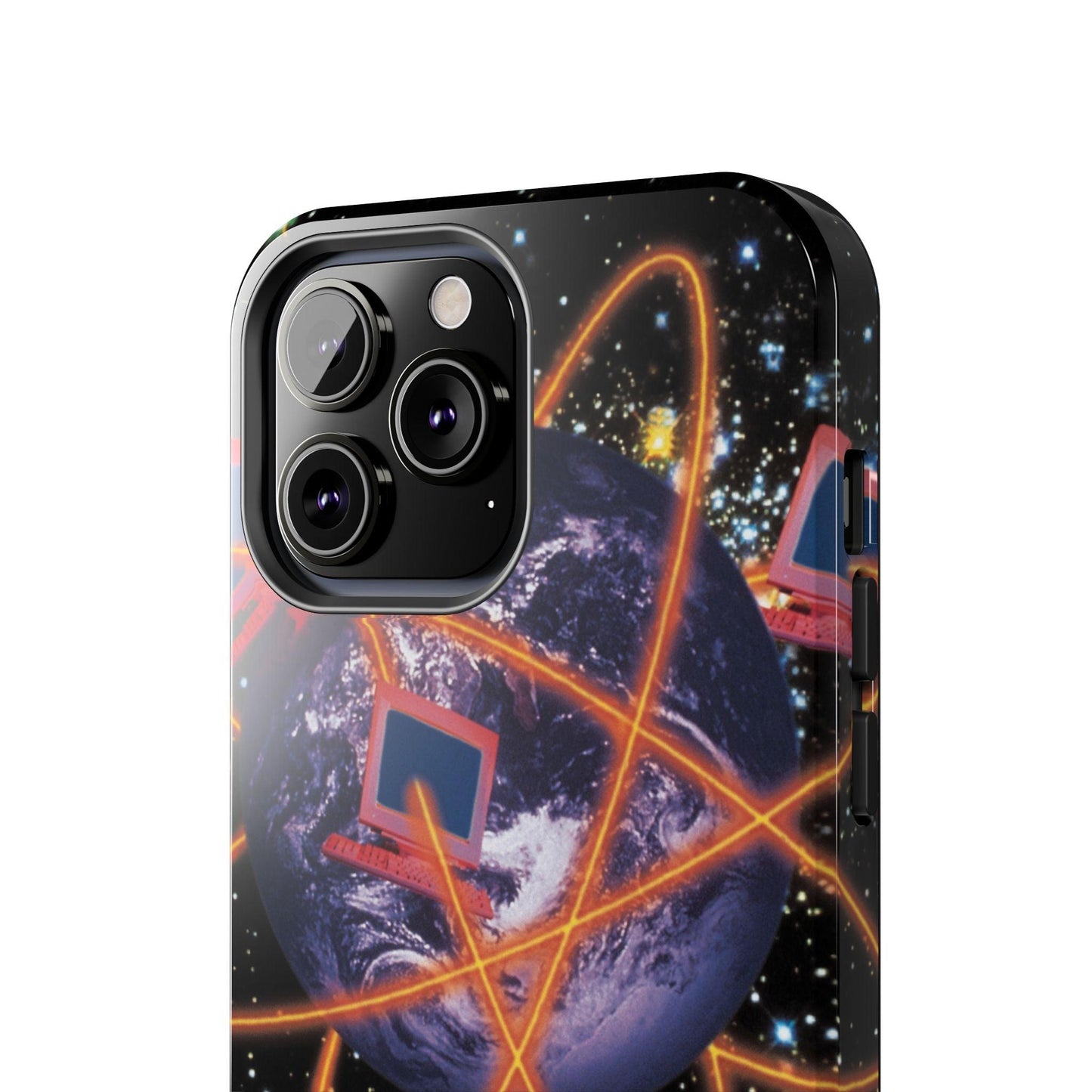 Computer Galaxy Printed With Orbiting Tough Phone Cases