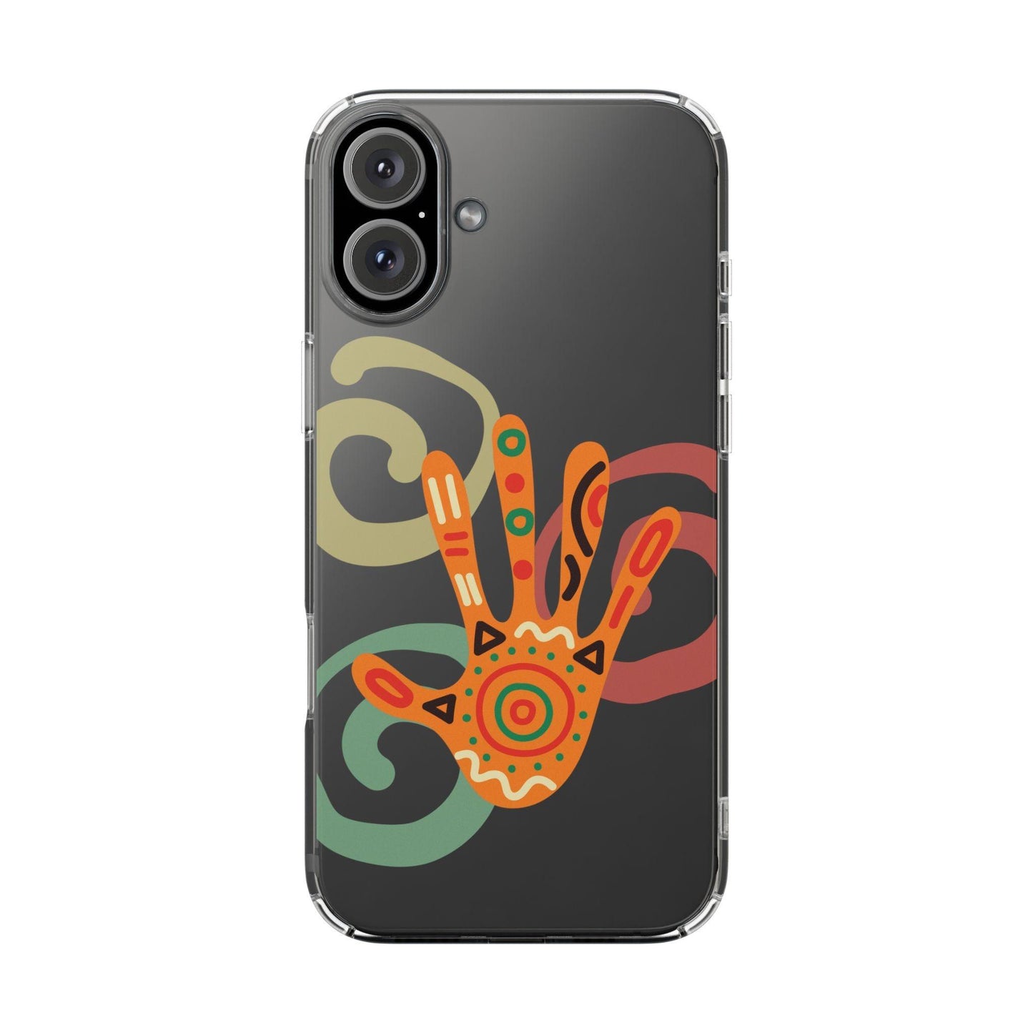 Clear Cases Colorful Hand Print design