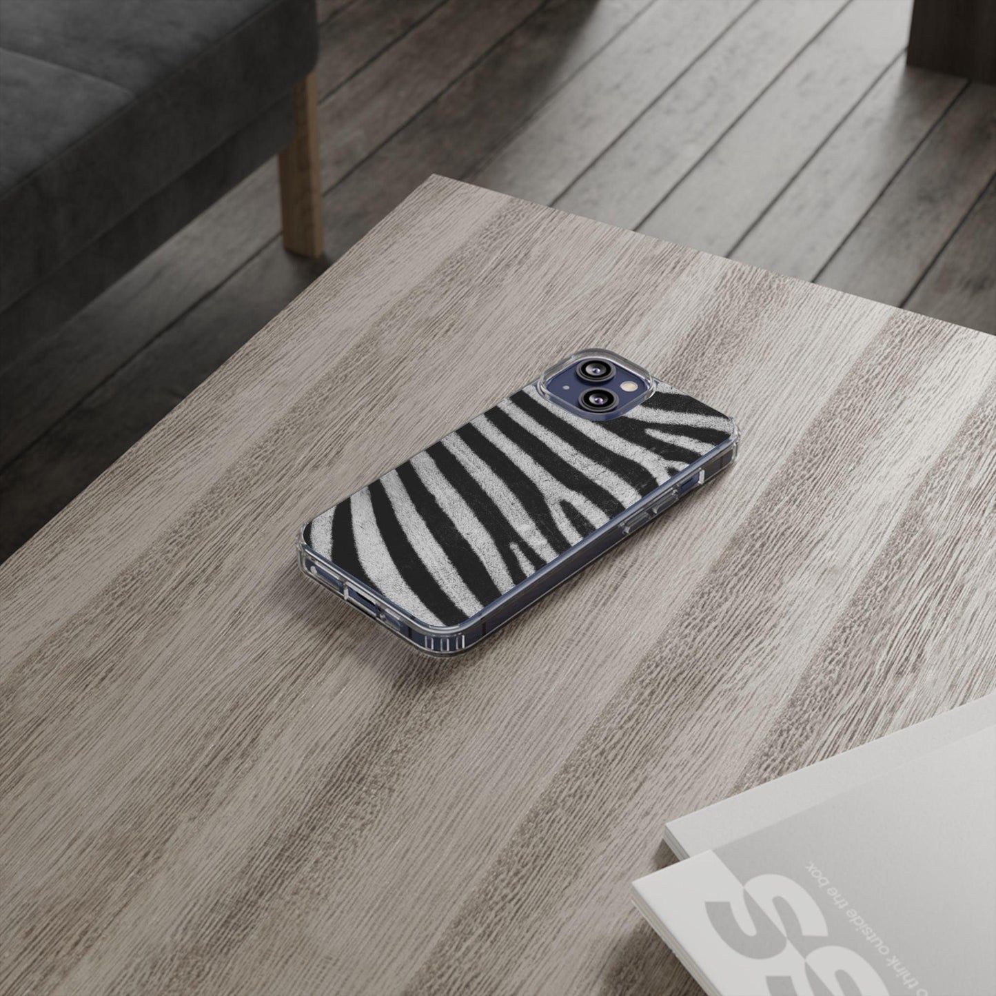Clear Cases Black and White Zebra Stripes