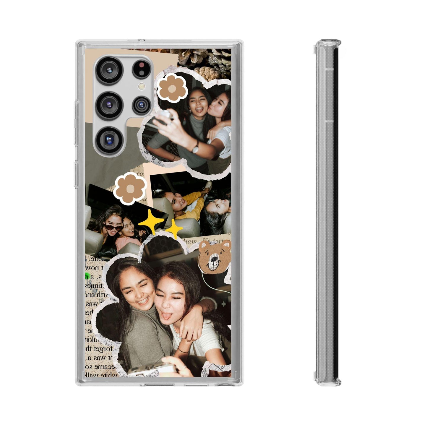 Memories In Retro Templet  Custom Printed Clear Cases