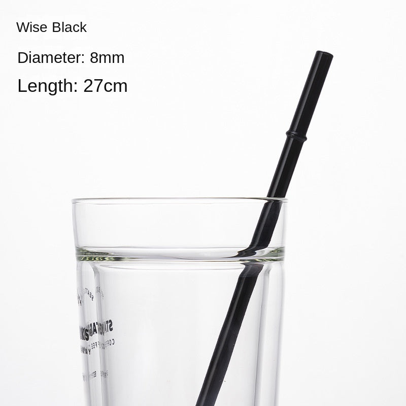 Eco-Friendly High Borosilicate Glass Straw Durable Heat-Resistant Starbucks Kids Straw 27cm Customized