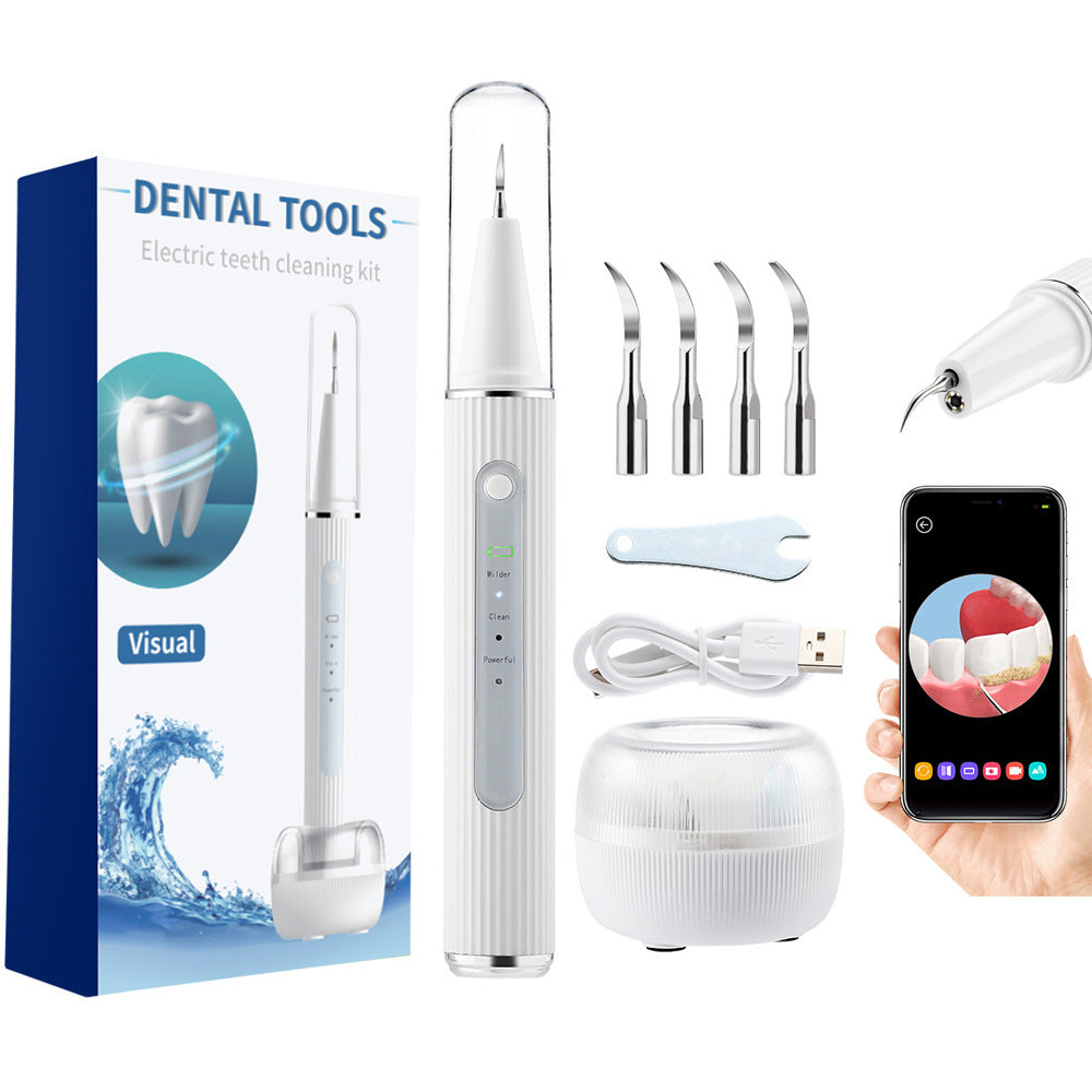 2-in-1 dental cleaning flushing instrument for removing dental calculus and plaque visualized true ultrasonic dental cleaner