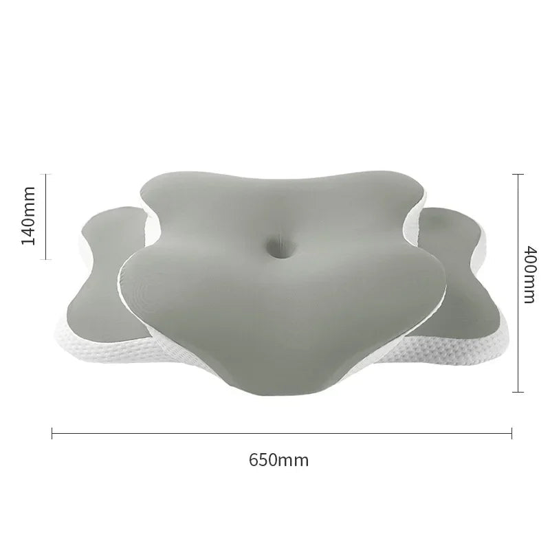 Ice Silk Pillowcase Ergonomic Cervical Pillow Memory Foam Pillow Neck Pain Relief Comes Adjustable Home for Back Side Sleepers