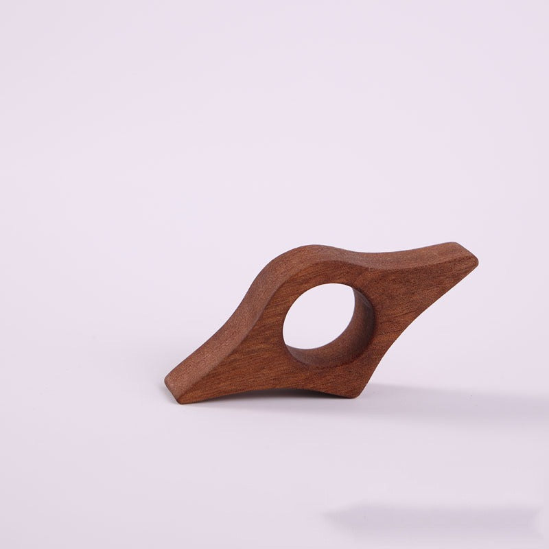Solid wood book press reading and page pressing finger ring single handed wooden bookmark beech wood book pressing finger buckle