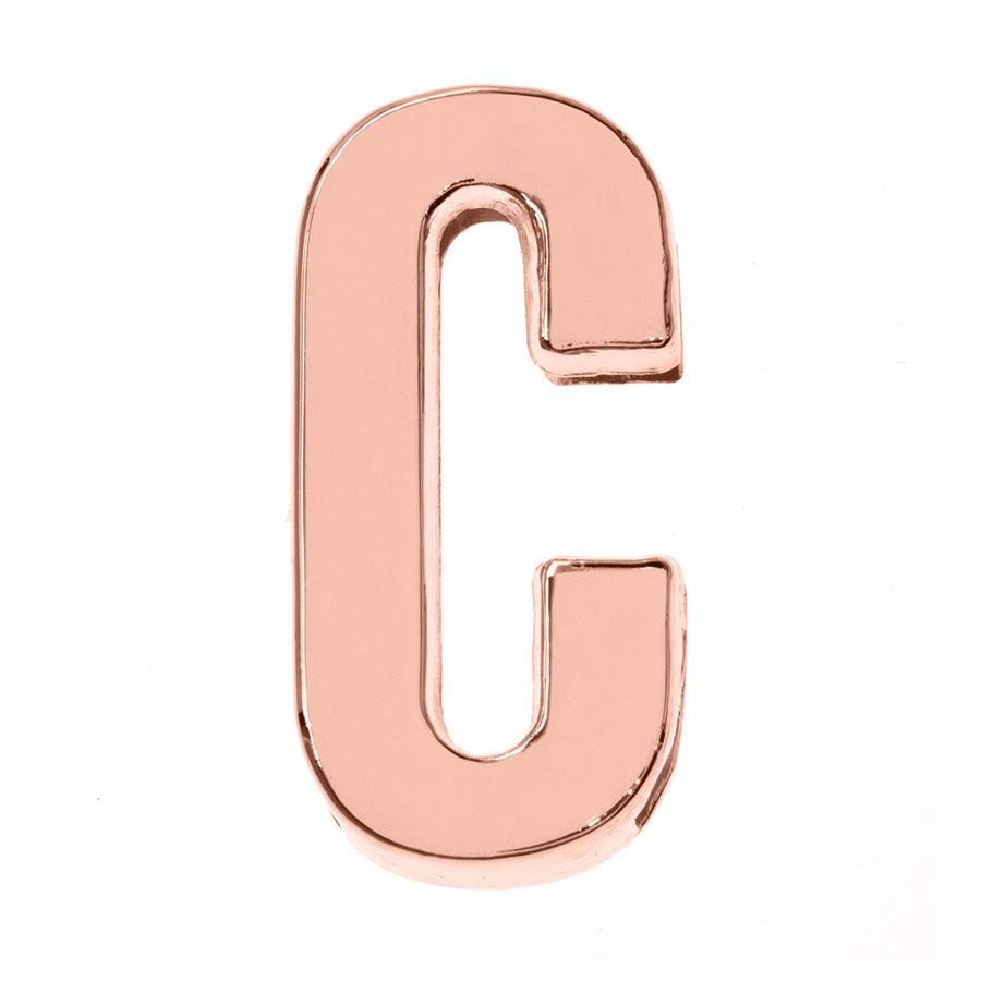 DIY Letter Keychain Glossy Ornament Accessories