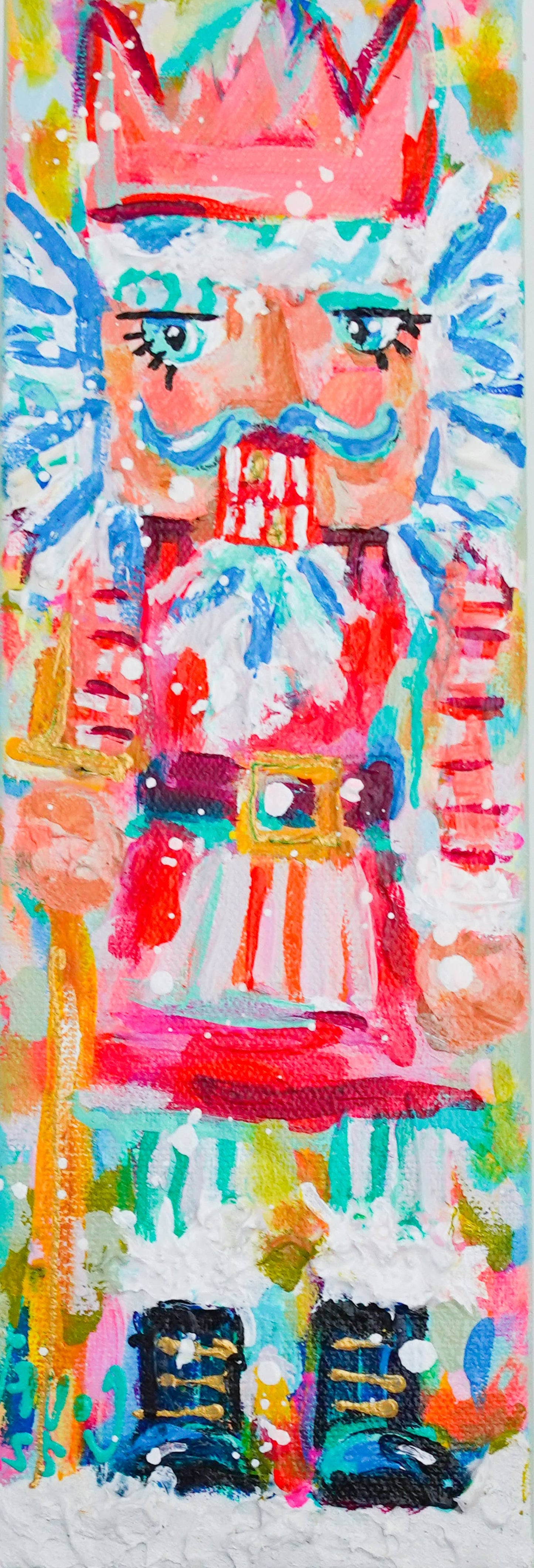 Dixon Nutcracker Decor Painting: 3x9