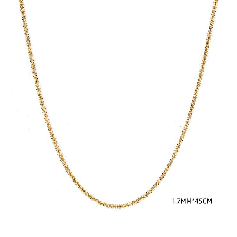 S925 Sterling Silver Octagonal Snake Bones Chain