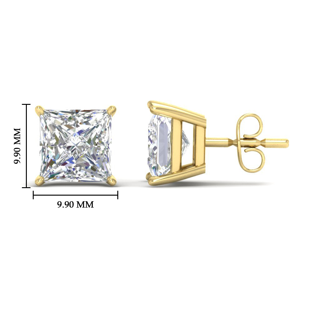 Princess Cut Diamond Stud Earring