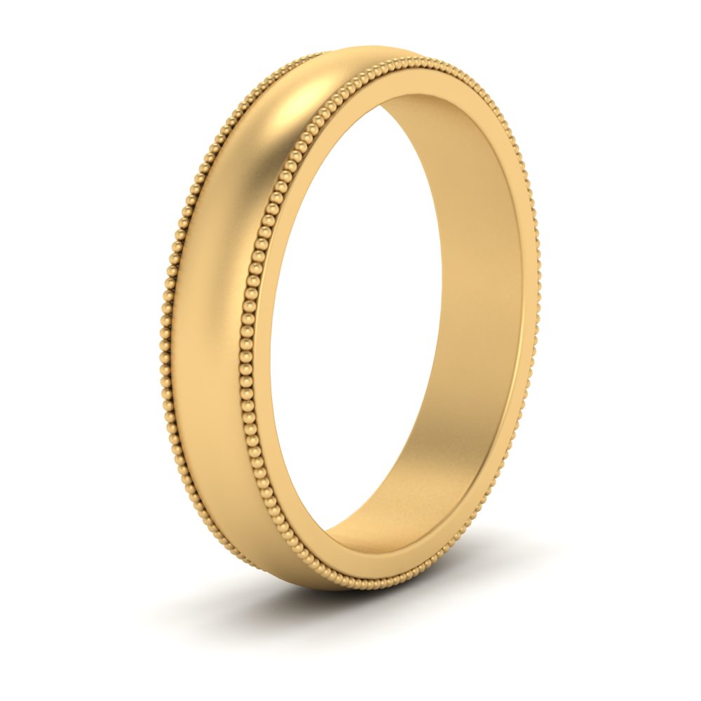 Milgrain Matte Finish Mens Band