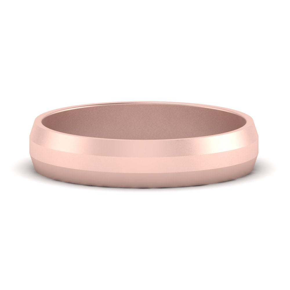 4 mm Wedding Band Beveled Edge Matte