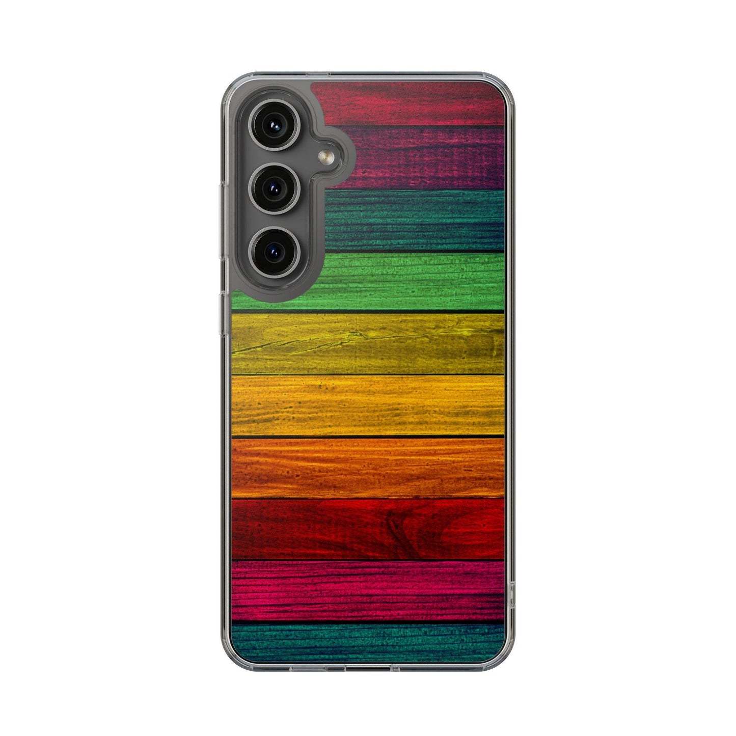 Rainbow On Woods Clear Cases