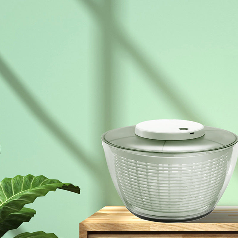 Electric Household Vegetable Salad Dehydrator Fruit and Vegetable Shaker Dryer Vegetable Washer Dehydrator Drain Basket