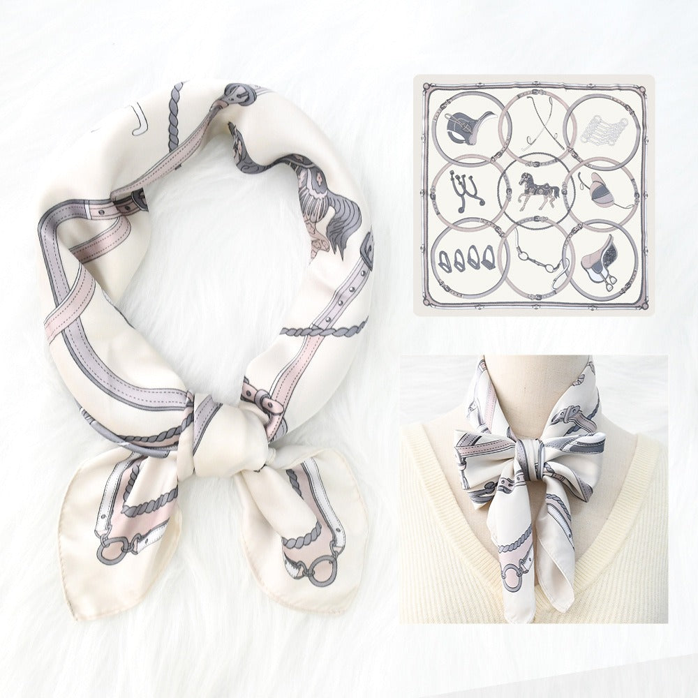 Silk Scarf Women's Sunscreen Beach Imitation Silk Versatile Silk Scarf Neckband
