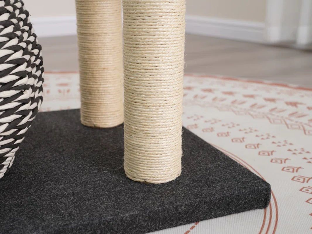 Petpals Ace Handwoven Cat Tree – Boho Chic Style with Natural Paper Rope & Sisal, Multi-Level Design, Eco-Friendly