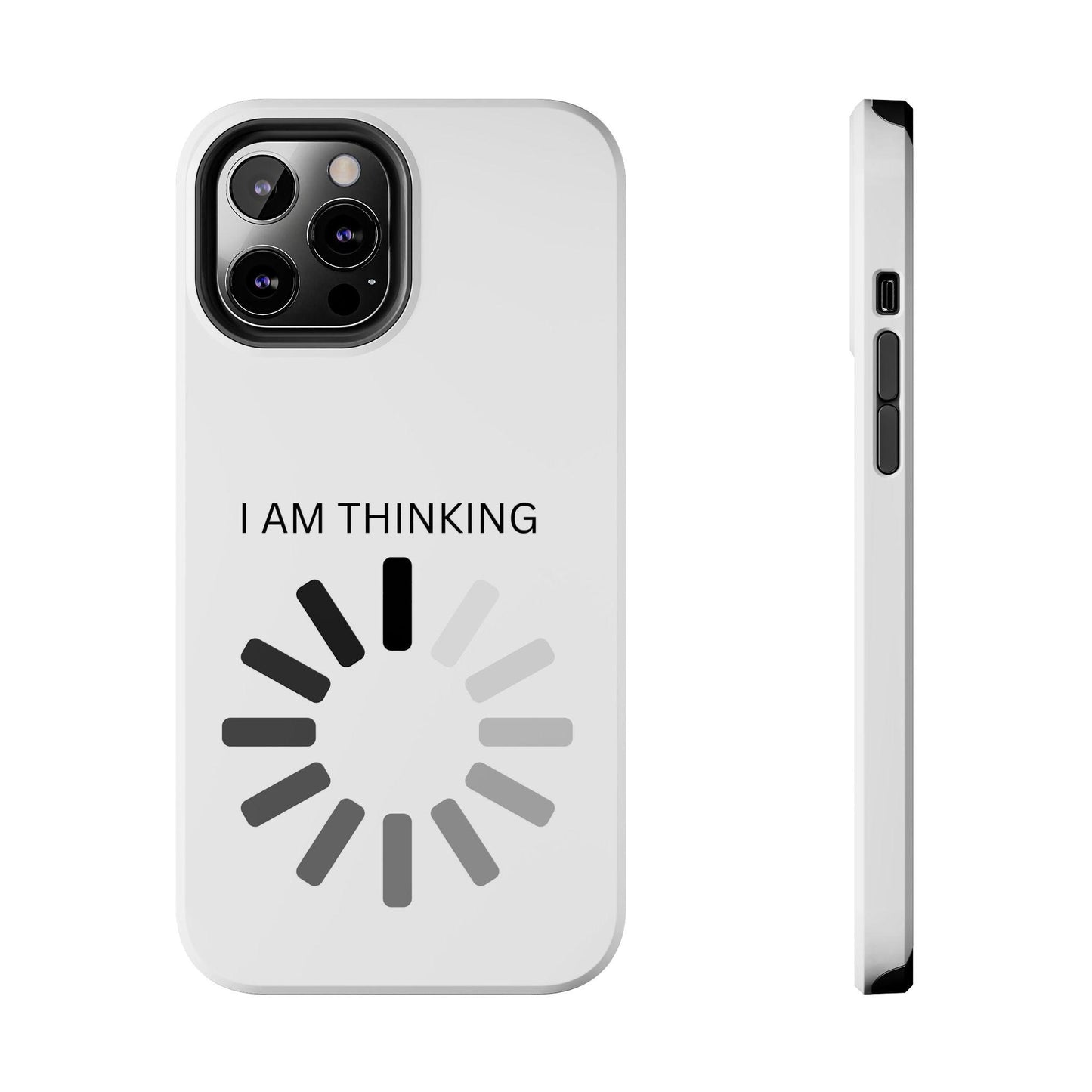 I Am Thinking To Much Text Printed Tough Phone Cases