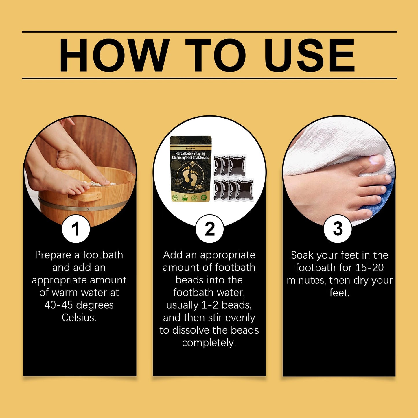 Bee Venom Shaping Foot Foam Bead Firming Body Shaping Clean And Moisturizing Lifting Body Foot Bath Set
