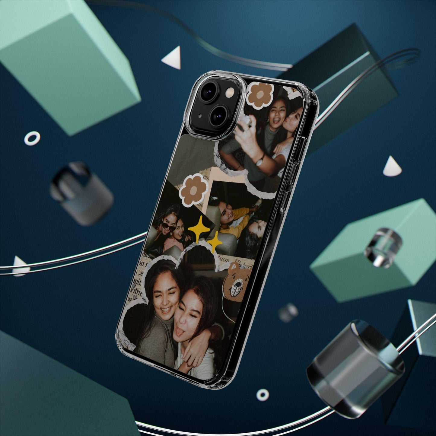 Memories In Retro Templet  Custom Printed Clear Cases