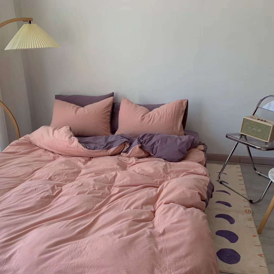 Fashionable Simple Hit Pigment Color Bed Sheet