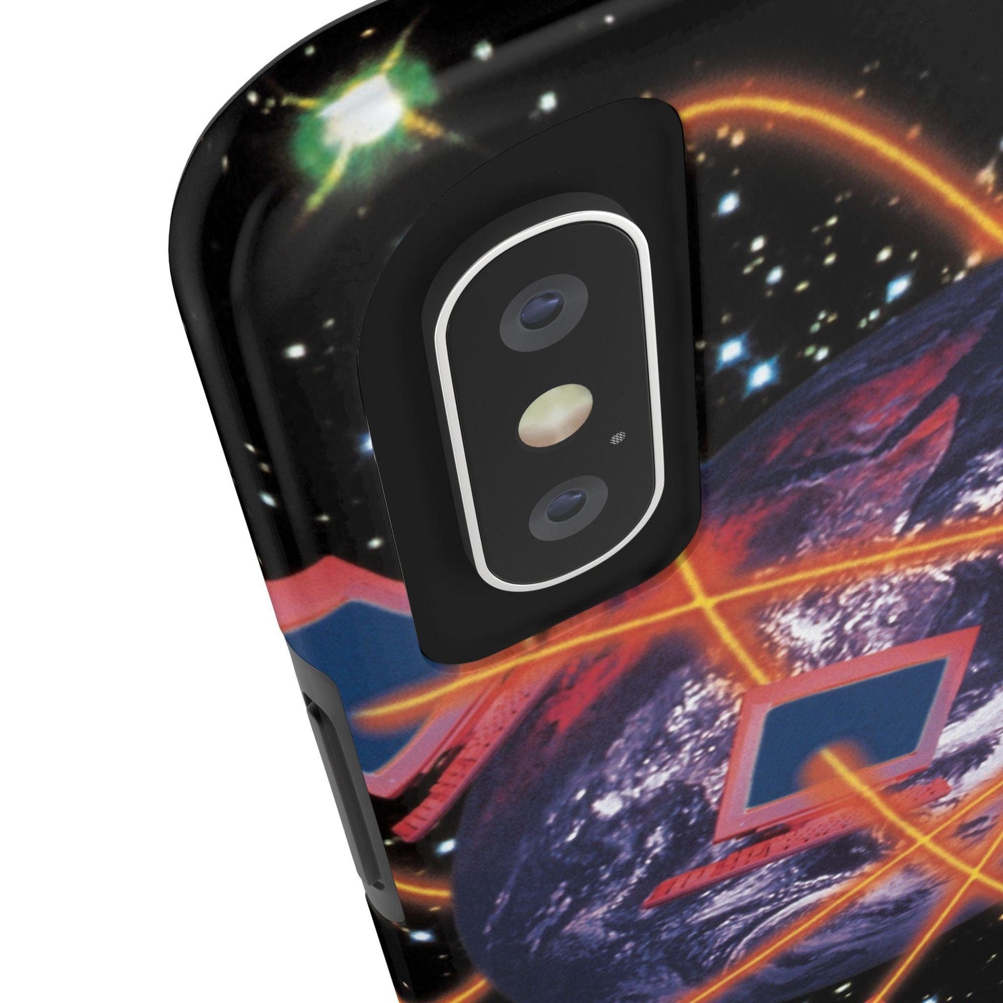 Computer Galaxy Printed With Orbiting Tough Phone Cases