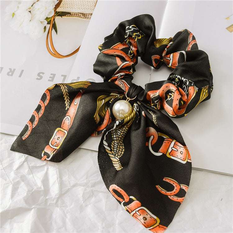 Pearl Bow Hair Rope