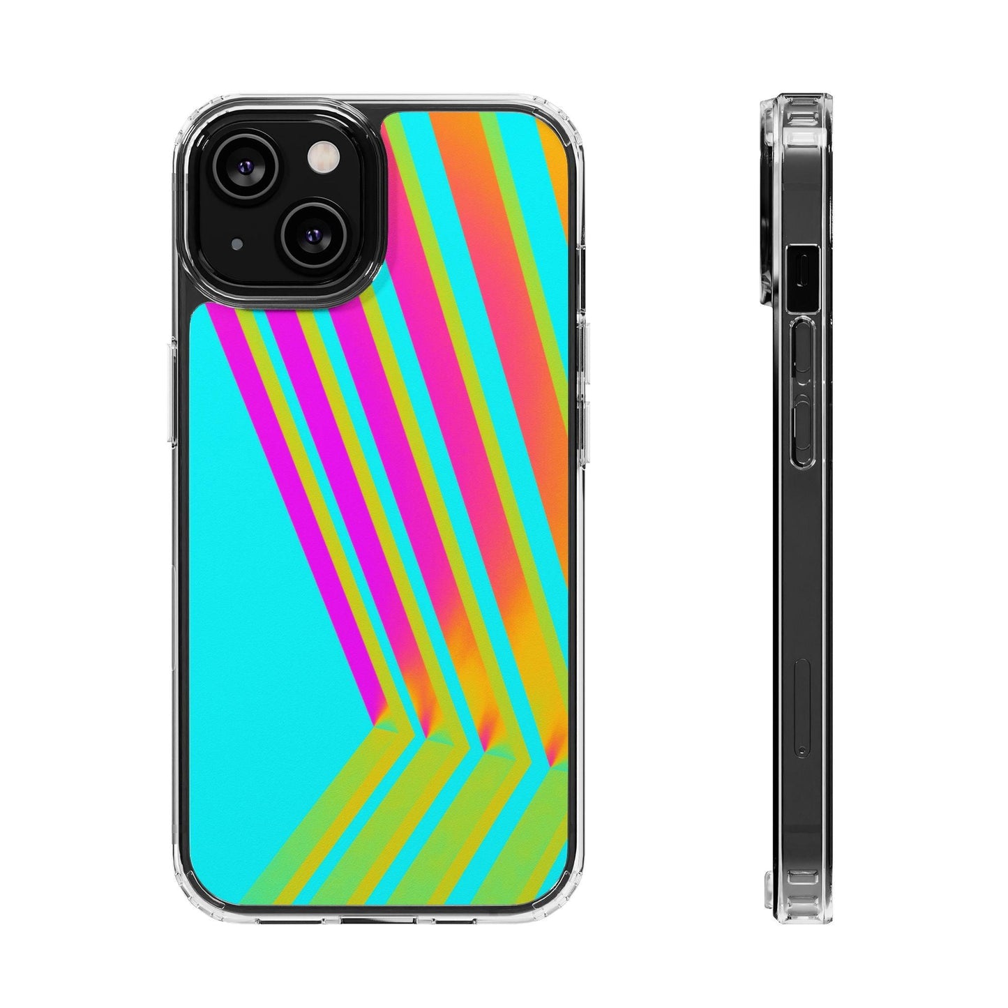 Abstract Pattern With Vibrant Color Clear Cases