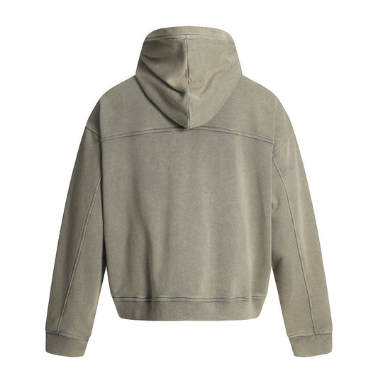 Post-Apocalyptic Punk Distressed Hooded Sweatshirt Loose Short Jacket for Men
