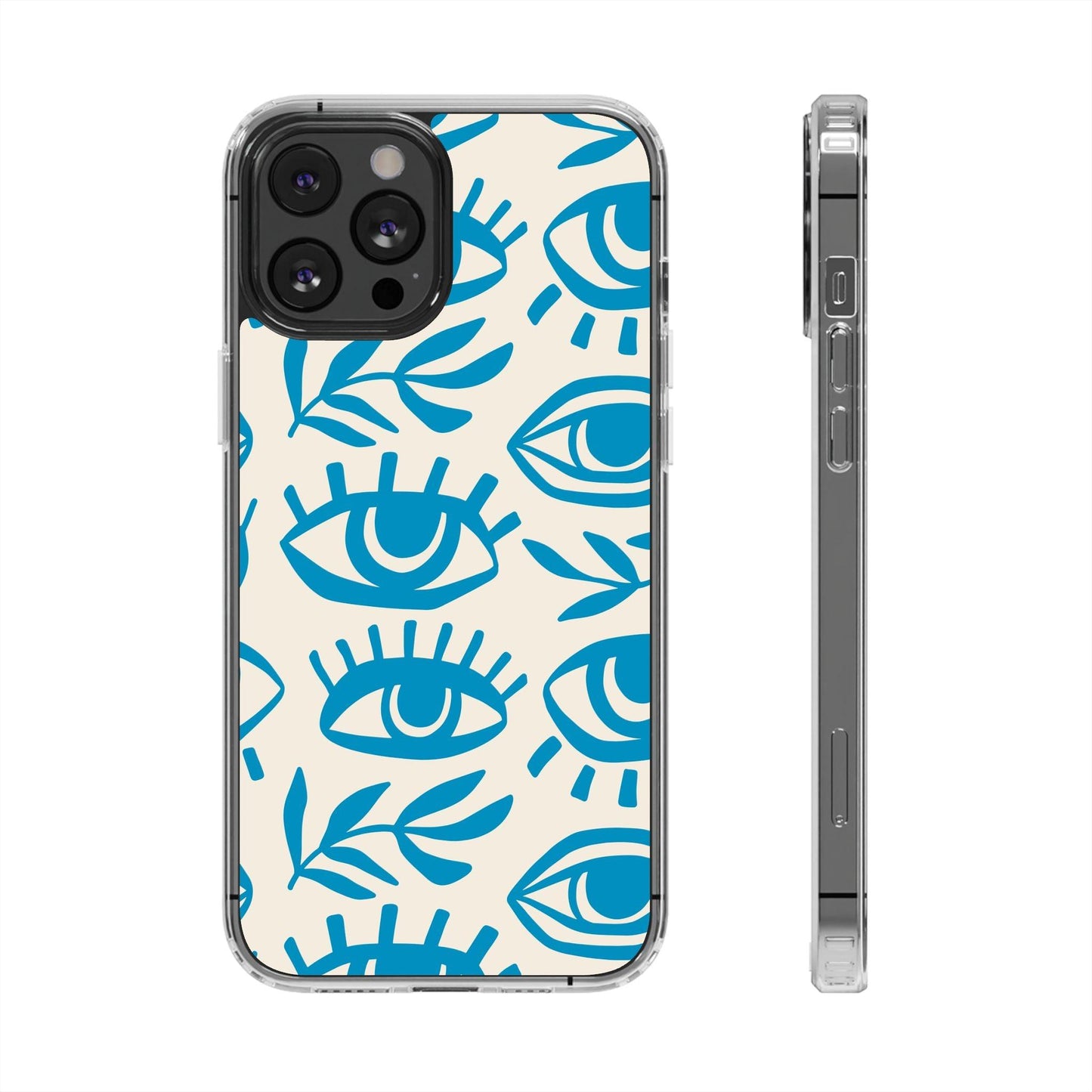 Eyes And Leaves  Pattern Clear Cases