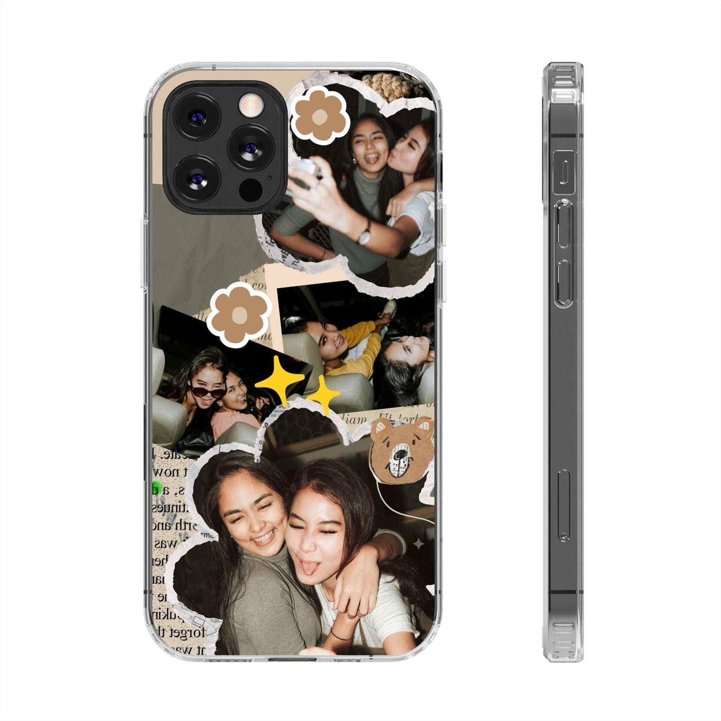 Memories In Retro Templet  Custom Printed Clear Cases