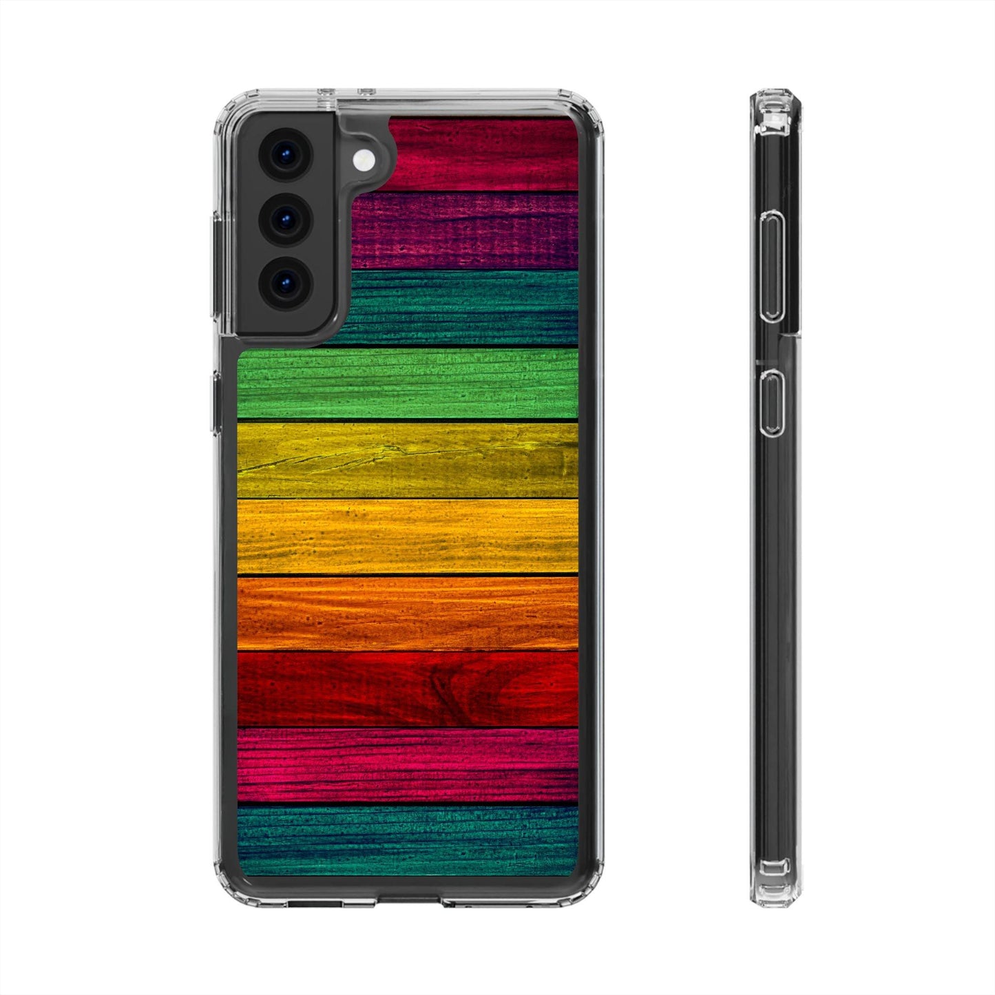 Rainbow On Woods Clear Cases