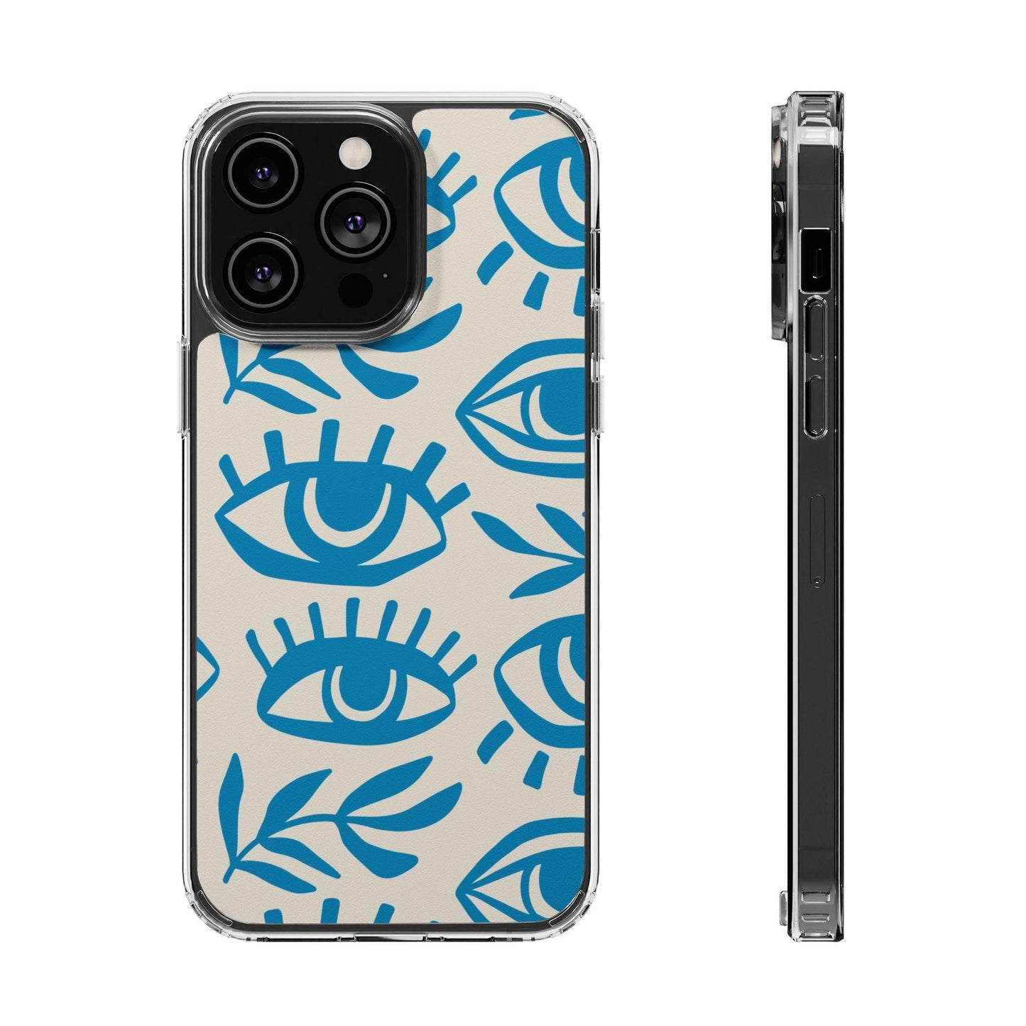 Eyes And Leaves  Pattern Clear Cases